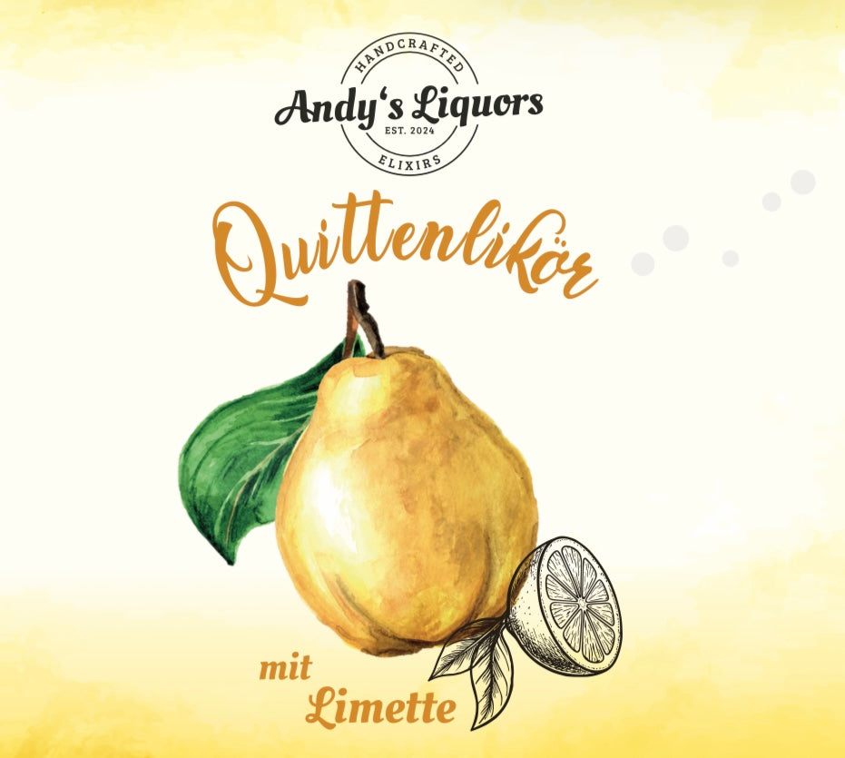 Quitten Likör mit Limette kaufen – 0,7 Liter Flasche von Andy's Liquors